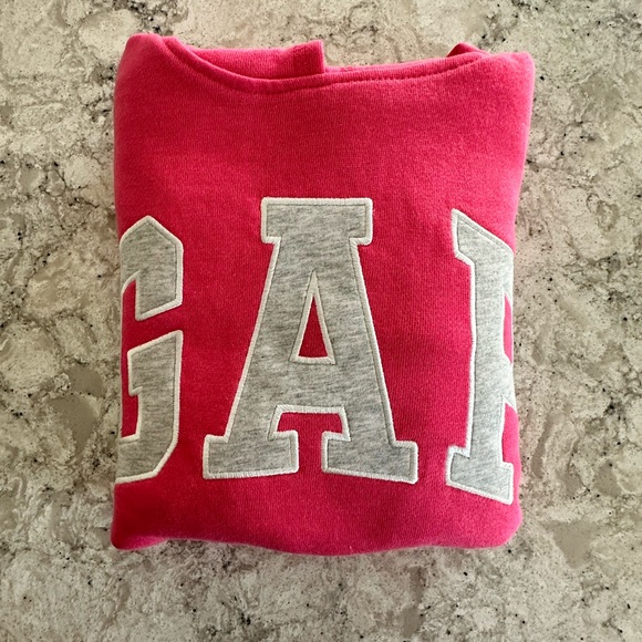 GAP Vibrant Pink Kids Hoodie with Grey Logo Size L (10) NWT - Picture 8 of 8